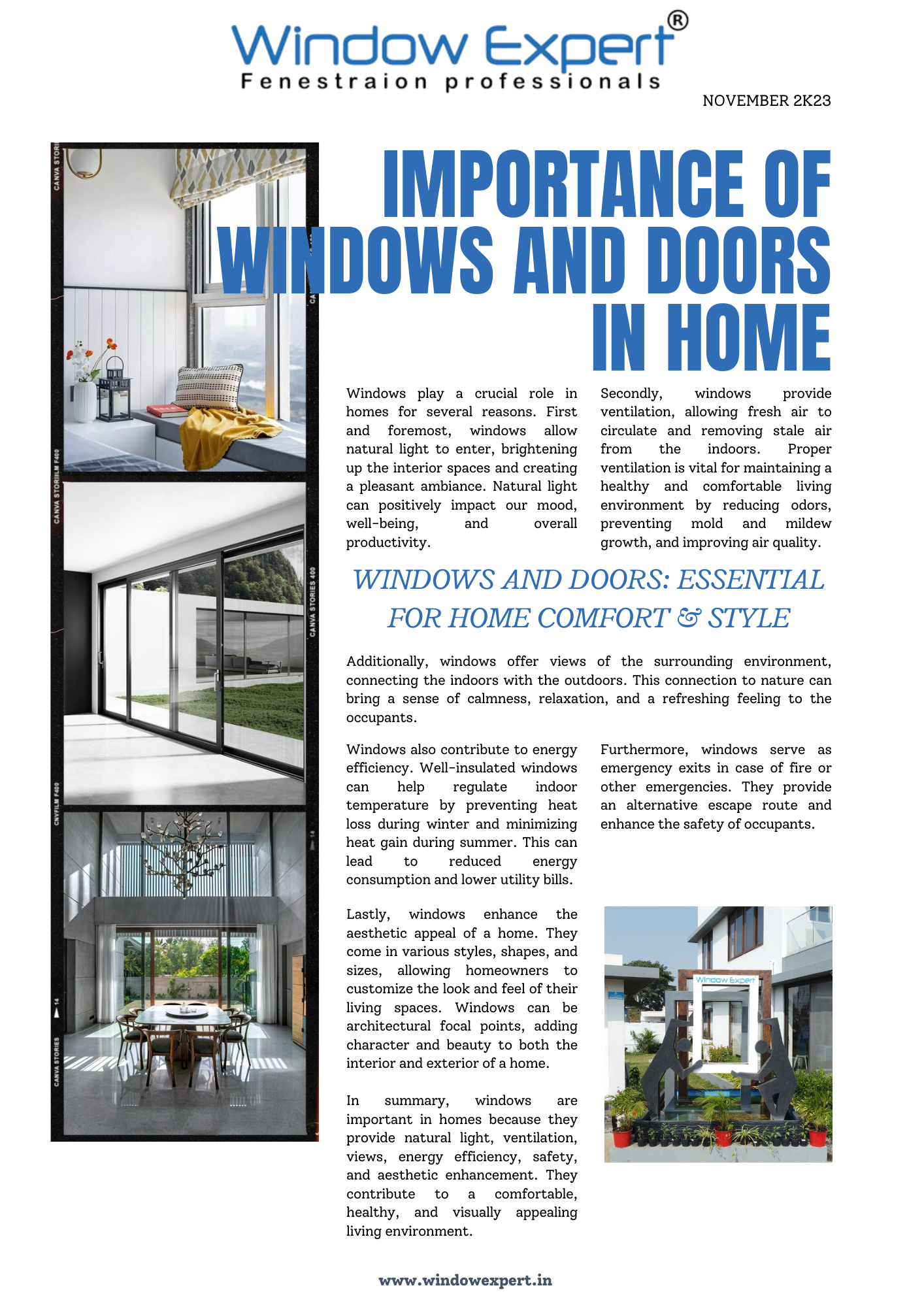 Importance of Windows & Doors in Home