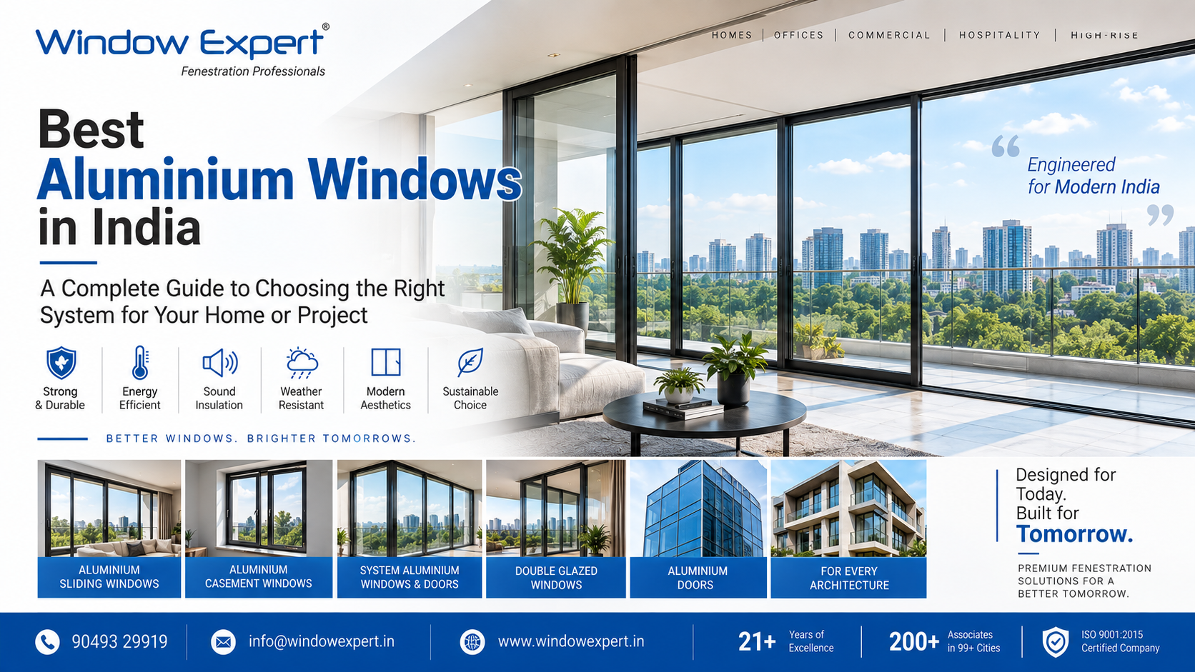 Best Aluminium Windows in India: A Complete Guide to Choosing the Right System for Your Home or Project