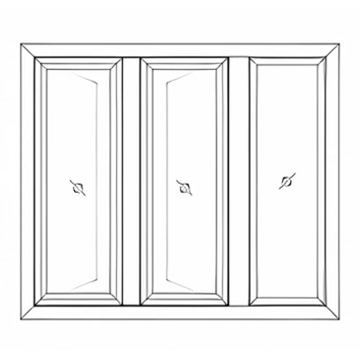 Double Shutter Inside/Outside Opeining Side Hung + Side Fix Window