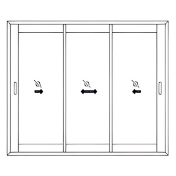 3T + 3G Shutter Sliding Window