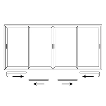 4T + 4G Shutter Sliding Window