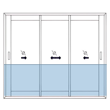 3T + 3G Shutter Sliding Window