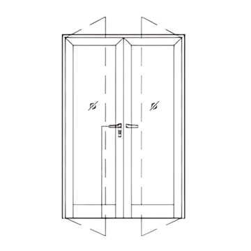 Double Shutter Inside/Outside Opening Side Hung Door